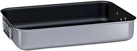 Ballarini Professionale 2040.40 Rostiera Alta Antiaderente, Alluminio, Grigio, 40 x 28 x 8