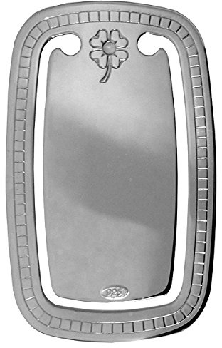 SILBERKANNE 925 Sterling Silber Lesezeichen & Geldklammer Kleeblatt – Edles Echtsilber Buchzeichen inkl. Geschenkbox, Silberclip