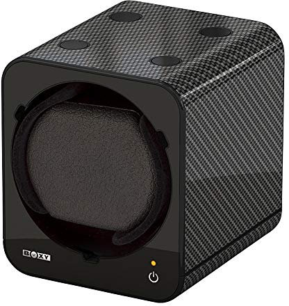STARTERSET: Boxy Uhrenbeweger Fancy Brick Carbon - von Beco-Technic- (mit Stromadapter) …