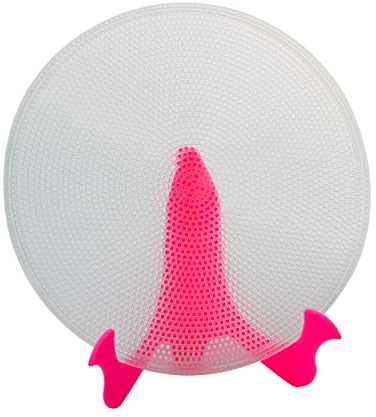 TANISA rice paper wrapper tray set for spring roll maker (10 round plastic mesh plates + 1 collapsible stand)