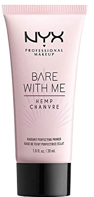 NYX Professional Makeup Bare with Me Hemp Radiant Perfecting Primer, Feuchtigkeitsspendendes Hanfsamenöl und indisches Wassernabel-Extrakt, Schillernde Mikroperlenformel, Von Hautpflege inspiriert