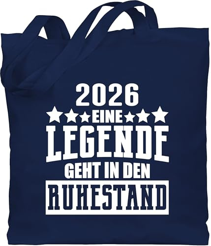 Shirtracer - Baumwolltasche - Rentner - Taschen - 2026 Eine Legende geht in den Ruhestand I Geschenk Rente