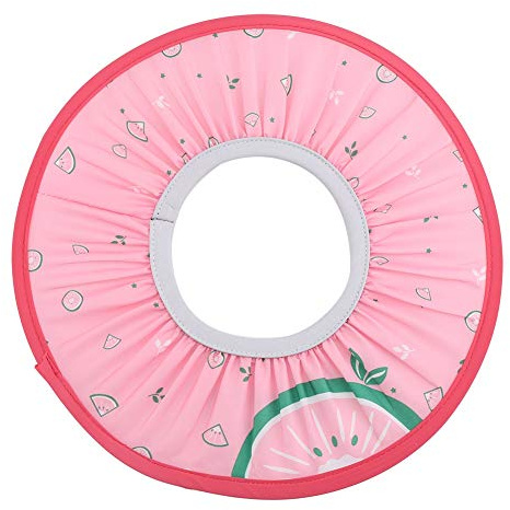 Gorro Elástico para Lavar con Champú para Niños Paño Suave Impermeable para Baño Ducha Protección Ocular Color Rosado