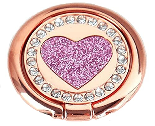 AHYD Phone Ring Holder, Rhinestone Cell Finger Ring for Phones (Rose Gold)