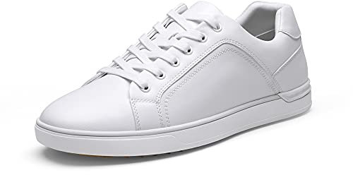 Bruno Marc Men's Casual Trainers Dress Sneakers Skate Shoes,Size 8,White,SBFS211M