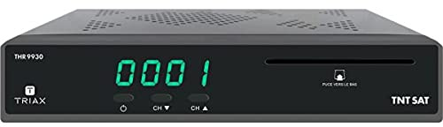 Terminal DE Reception TNT Gratuite par Satellite HD THR 9930 - avec Carte D'ACCES TNTSAT, Port USB pour ENREGISTREMENTS