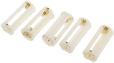 (R) Lot de 5 supports ronds pour piles 3 x 1,5 V AAA