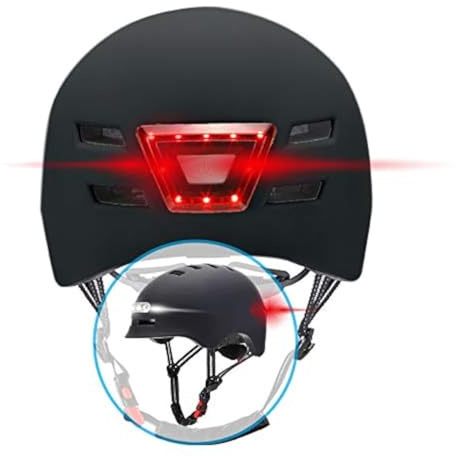 BEEPER Unisex Jugend ME135S-N Helm mit integrierter Beleuchtung, Schwarz, S
