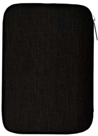 Bolsa organizadora de accesorios para electrónica, bolsa organizadora de cable de viaje, bolsa universal para dispositivos de viaje para unidad de cable USB, tarjeta SD, cargador de disco duro (Negro)