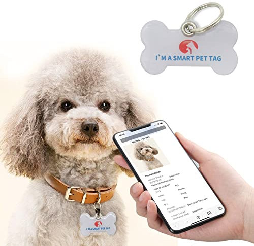 RexID Hundemarke, Knochen-QR-Code, Haustier-ID-Tags mit Haustier-Online-Profil und Besitzerkontakt, intelligenter permanenter ID-Tag zur sofortigen Verbindung von Haustierbesitzern von jedem überall