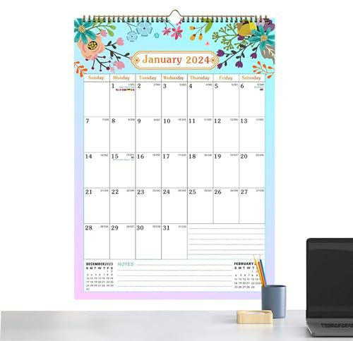 Youding Familienplaner Kalender Kalender 2024 - Kreativer dekorativer Wandkalender,Monatsplaner 2024 von Januar 2024 bis Juni 2025, Dekorationen