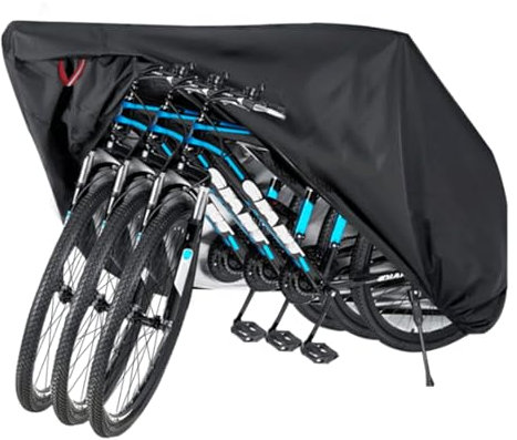 Fahrradabdeckung Regen-Fahrradzubehör, wasserdichte Fahrradabdeckung, staubdichtes Tuch, Mountainbike-Abdeckung für 3 Fahrräder Fahrradabdeckungen