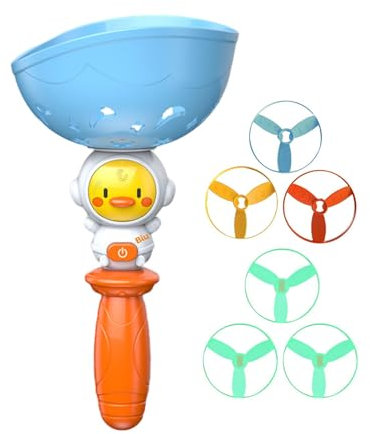 Générique Jouet de Soucoupe Volante - Jouet interactif à rapporter pour Chat,Jouets Volants avec Lanceur de Disque, Jouet interactif pour Chat, hélices Volantes et Effets Lumineux