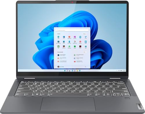 Lenovo IdeaPad Flex 5i - Computer portatile 2 in 1, con touchscreen FHD+, Intel Core i3-1215U, 8 GB di RAM, SSD PCIe da 512 GB, tastiera Blacklit e lettore di impronte digitali, grigio tempesta