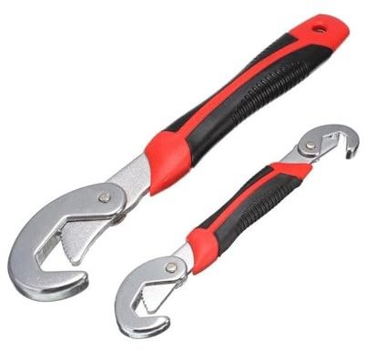 Avilia Juego de 2 llaves universales de acero de 9 y 32 mm adaptables – Ideal para trabajos en casa o jardín con mango ergonómico antideslizante – Resistente y Sositugono la llave Ingelse