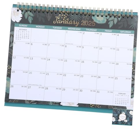 Tofficu Tischkalender Wochenplaner Kalender Monatskalender Aus Papier Planer Für Täglichen Gebrauch Memoseiten Doppeldraht-metallbindung Ganzjahresplanung