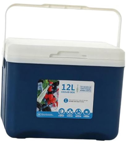 Sharplace Isolierte Kühlbox Autokühlschrank Kühlschrank Auslaufsicher mit Griff 12L Hartkühler für Camping Stall Strand Angeln Gewerbe, Blau