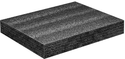 Inserto in schiuma tagliabile per cassetto, per cassetta degli attrezzi, fotocamera e artigianato, 30 x 20 x 1 cm, colore: nero