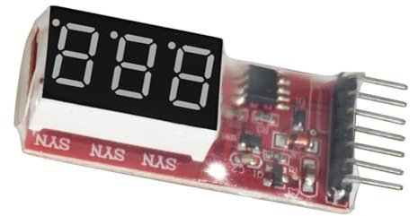 MCAOAL 2-6S Digital Battery Voltages Display Indicate Checker Tester For 2-6S Lithium And Ion Battery Packs Accurate To 0.03V Lithium Ion Voltage Checker