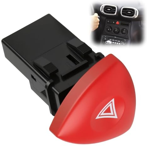 Interruptor Luz Advertencia Peligro para RENAULT Espace Laguna Mk2/Mk4 Botón de Advertencia Intermitente Coche Botón Luces de Emergencia para Trafic EL/FL Vel Vivaro E7/F7/J7 OEM 8200442724 252904889r