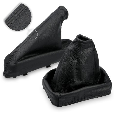 Tuning Hero 5901685861144 Set Schaltmanschette und Handbremsmanschette Schwarz
