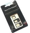KIT 3in1 SCHEDA ADATTATORE NANO MICRO SIM per IPHONE 4 / 4S / 5 NANOSIM CONVERTITORE CARD