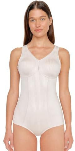SUSA Damen Body ohne Bügel I Cremona 6532 I Komfort-Body mit gemoldeten Cups & Entlastungsträgern I Figurschmeichelnde Shapewear mit Halt I Verstellbare Träger & Hakenverschluss I Sand, 95E
