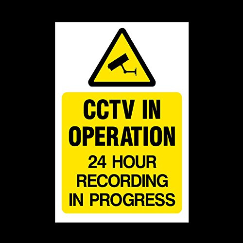 CCTV in operation 24hr recording Sticker/Self Adhesive Sign - Security, Camera, Closed Circuit TV, Warning Safety (MISC15)