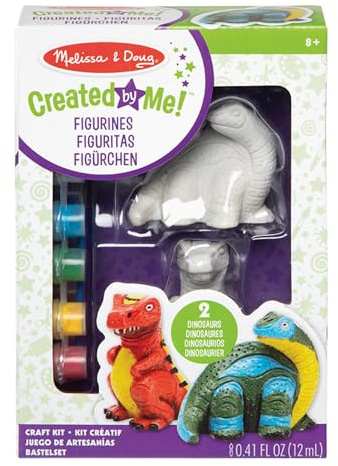 Melissa & Doug Dinosaur Figurines Arts And Crafts Craft Kits: Created By Me, Made Easy & More 8+ Gift Boy Or Girl