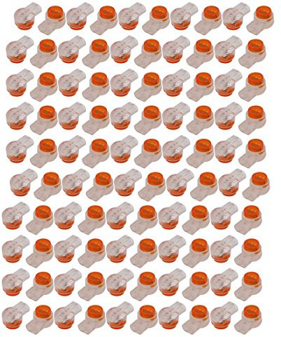 sourcing map 100Stk Kunststoff K1 2 Port Gel Splice UY Kabelverbinder Draht Verbindung Orange DE de | Draht Verbindung