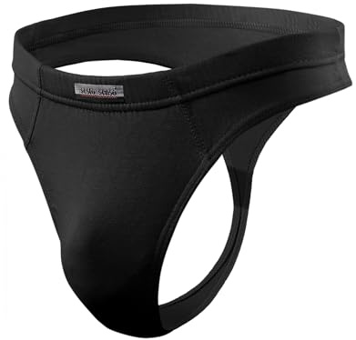 sesto senso Perizoma Uomo Micromodal String Tanga Sexy Ligerie L Nero