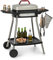 KLARSTEIN Gatsby - Grill Elettrico, 2000W, EasyGrill Concept, Piastra: 40x36 cm in Alluminio Pressofuso Antiaderente, Tavoli Laterali: 20 x 32 cm, Termostato, Ruote, Beige/Nero