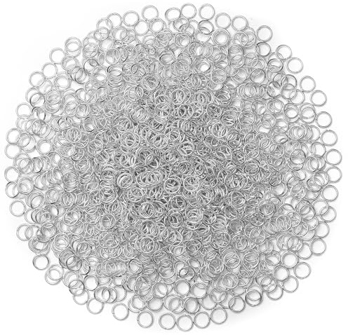 1200 Stücke Biegeringe Silber 9mm Biegeringe Edelstahl, Spaltringe | Jump Rings, Spaltringe Edelstahl, Erbindungsringe Mit Plastik Box Für Schmuckherstellung, Halskette, Armband Diy