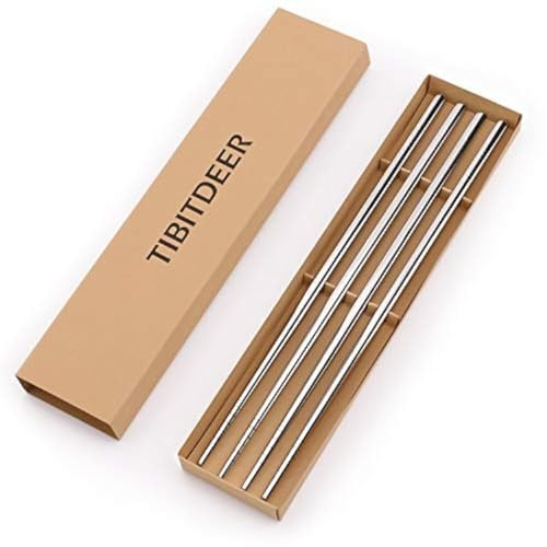 Tibitdeer Titan-Essstäbchen, 2 Paar Titan-Essstäbchen, Ultraleicht, professionelles (Ti) Titan-Besteck-Set, wiederverwendbar, spülmaschinenfest, Essstäbchen