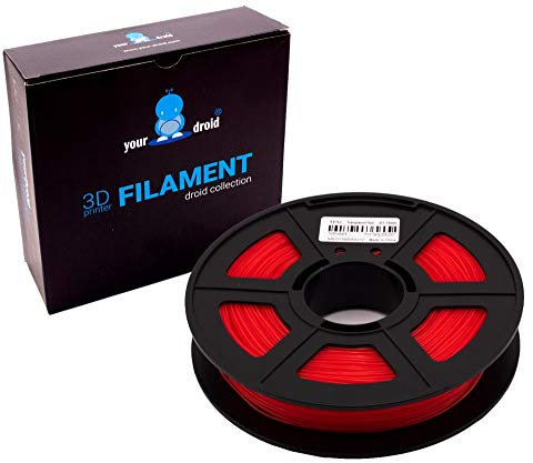 YourDroid TPU Filament Transparent Rot 1.75mm 500g