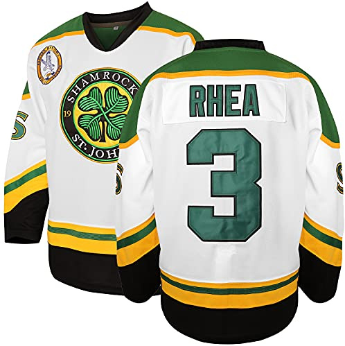 3 Ross The BOSS Rhea ST John's Shamrocks Stitched Hockey Jersey with EMHL Patch White Green - White - S