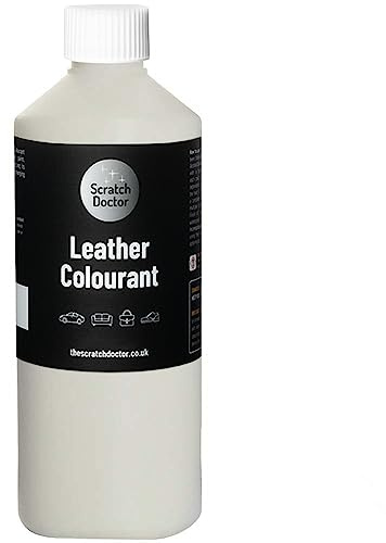 Scratch Doctor Lederfarbe, schnelle und einfache Lederreparaturfarbe, geeignet für Sofas, Möbel, Autositze, Schuhe, Taschen und mehr, in 29 Farben erhältlich (Hellcreme, 1 Liter)