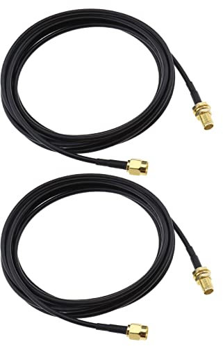 ECSiNG 2 Stück RG174 Antennenverlängerung Koaxialkabel SMA Stecker auf SMA Buchse 1m lang für 4G LTE Mobilfunk Router SDR Dongle Empfänger