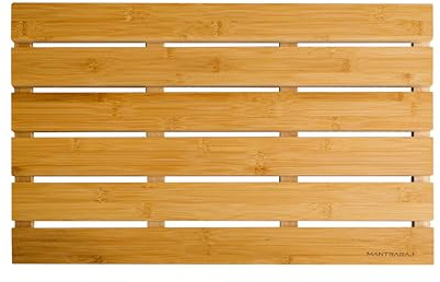 MantraRaj Bamboo Bathroom Duckboard Board Bath Shower For Bathroom Showers Bathtubs Floors Anti Slip Skid Stylish Spa Bamboo Bath Mat for Luxury Indoor or Outdoor Use