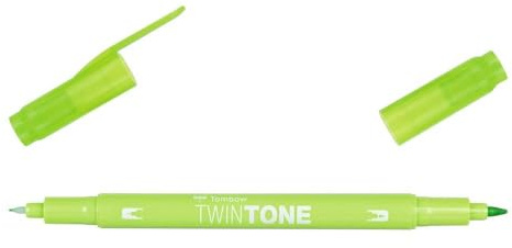 TWINTONE-50 fiberpenna med två spetsar, lime green