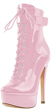 MissHeel Bottines à talons aiguilles à talons hauts pour femme