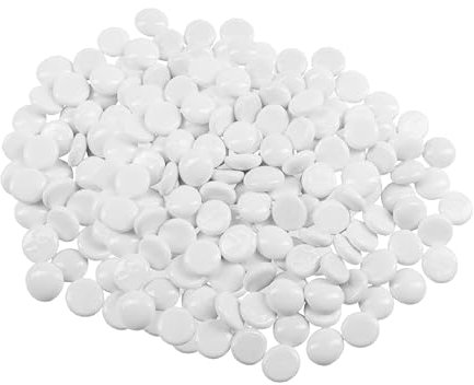 ARSUK 110 Pcs White Pebbles - Glass Pebbles for Decoration in Fish Tanks, Aquariums, Vases, Plant Pots, Gardens, and Home Decor - Fish Tank Gravel, Stones, Beads, Nuggets, and Crystal Gemstones
