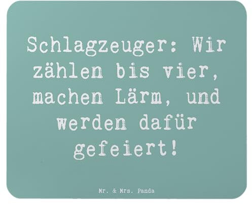 Mr. & Mrs. Panda Mousepad Spruch Schlagzeuger Stolz - Geschenk, pc, Konzert, mauspad, Musik, Instrument, Band, Lernen, mousematte, Mausunterlage, Humor, Beats