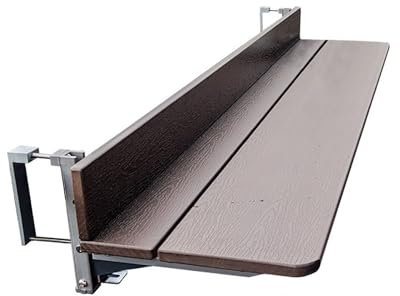 Klappbarer Balkongeländertisch, Balkonbar, Stehtisch mit Geländer zum Aufhängen, höhenverstellbarer Terrassengeländertisch, Gartenbeistelltische, klappbarer Hängetisch für den Außenbereich,