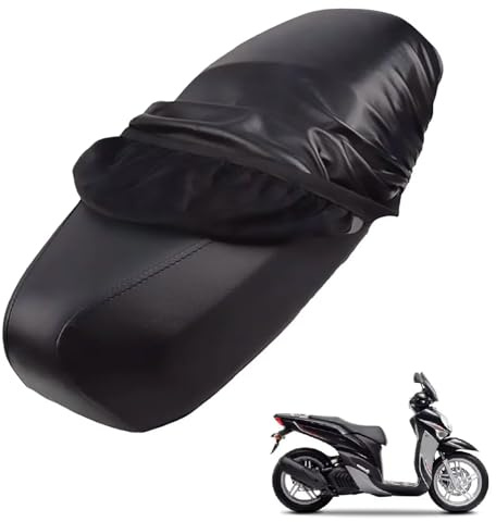 genérico Cuero Funda Asiento Moto Compatible con Yamaha Xenter 125 2012-2013,Funda para Asiento Moto,Funda Asiento Scooter,Impermeables,a Prueba de Lluvia (Black)
