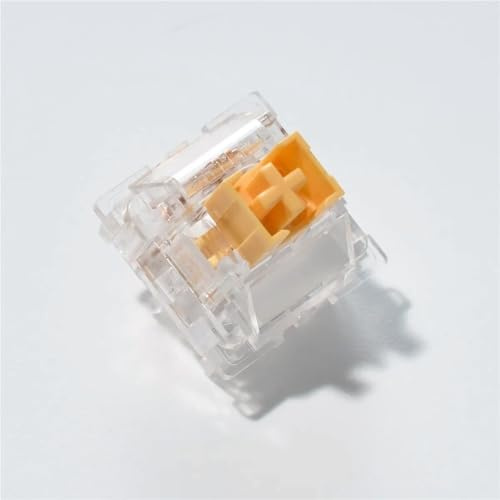 ExotiCore Outemu Silent Peach V3 RGB Switch, Interruptor Lineal Silencioso Prelubricado Transparente para Teclado Mecánico Personalizado(30PCS)