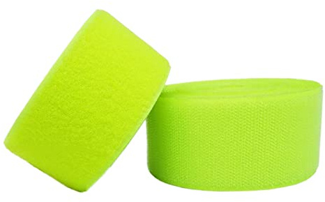 YunYunStrap 50mm breit Fluoreszierendes Gelb Annähen Klettband nicht klebendes Nylongewebe Befestigungsset für Handtaschen Kleidung Schuhe Rucksäcke DIY Handwerk