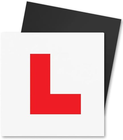 Extra Thick Magnetic L Plates for Cars UK (Pack of 2) ,2 Fully Magnetic L Plates,Fully Magnetic L Plates,Easy to Apply, No Paint Scratches,1.1mm thick Protect Car Paint Learner Plates Magnetic