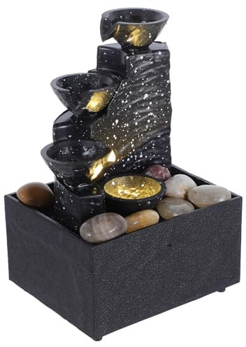 FUTUREORYY Fuente De Escritorio Decorativa De Agua Cascada De Interior para Oficina y Hogar Adorno Relajante para y Decoración De Festivales