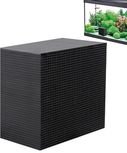 Generisch Aktivkohle Wasserfilterwürfel, Cube Aktivkohle Wasserreinigungsfilter, Wassertrog Reinigungswürfel, Aquarium Wassertrog Würfelfilter, Aquarium Filter Zubehör (10x10x5cm)